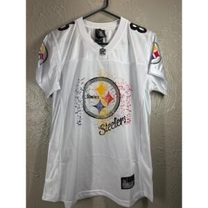 Reebok Womens White NFL Pittsburgh Steelers Hines Ward 86 Jersey Size Large